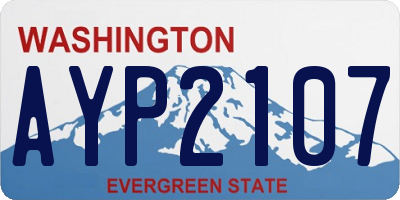 WA license plate AYP2107
