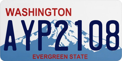 WA license plate AYP2108