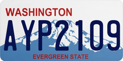 WA license plate AYP2109
