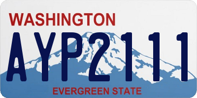 WA license plate AYP2111