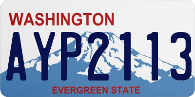 WA license plate AYP2113