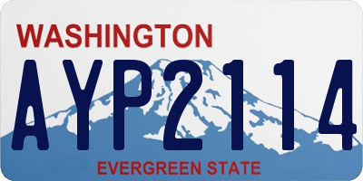 WA license plate AYP2114