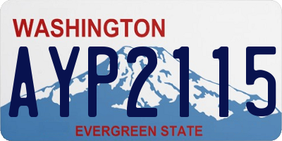 WA license plate AYP2115