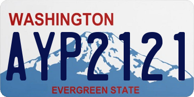 WA license plate AYP2121