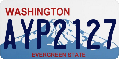 WA license plate AYP2127