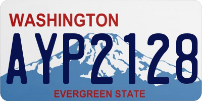 WA license plate AYP2128