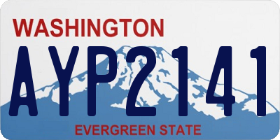 WA license plate AYP2141