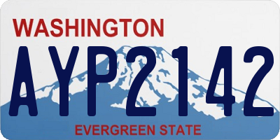 WA license plate AYP2142