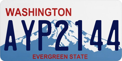 WA license plate AYP2144