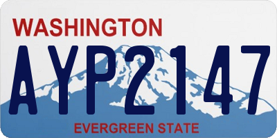 WA license plate AYP2147
