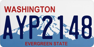 WA license plate AYP2148