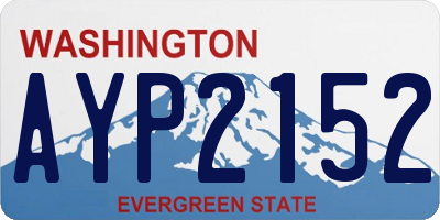 WA license plate AYP2152
