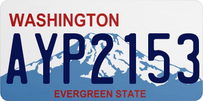 WA license plate AYP2153