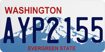WA license plate AYP2155
