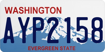 WA license plate AYP2158