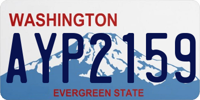 WA license plate AYP2159