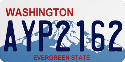 WA license plate AYP2162