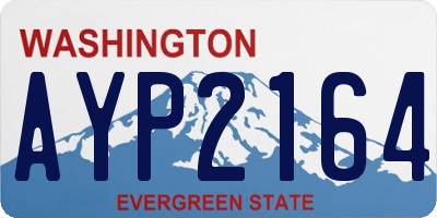 WA license plate AYP2164