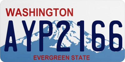 WA license plate AYP2166