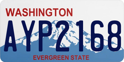 WA license plate AYP2168