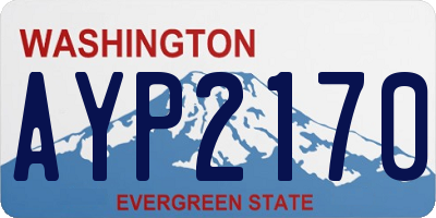 WA license plate AYP2170