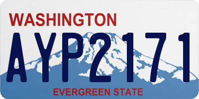 WA license plate AYP2171