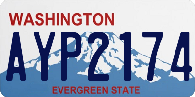 WA license plate AYP2174