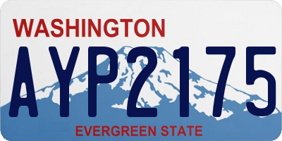 WA license plate AYP2175
