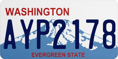WA license plate AYP2178