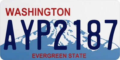 WA license plate AYP2187