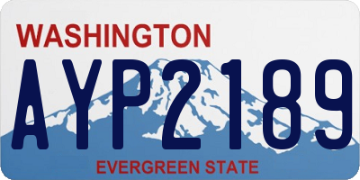 WA license plate AYP2189