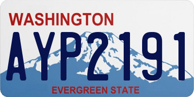 WA license plate AYP2191