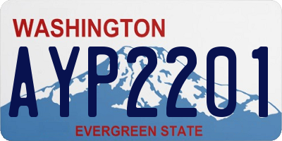 WA license plate AYP2201