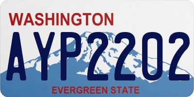 WA license plate AYP2202