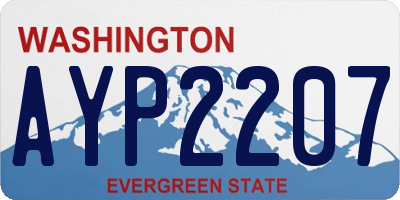WA license plate AYP2207