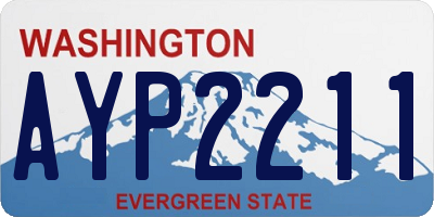 WA license plate AYP2211