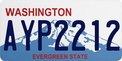 WA license plate AYP2212