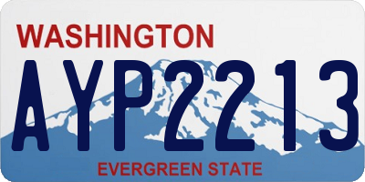 WA license plate AYP2213