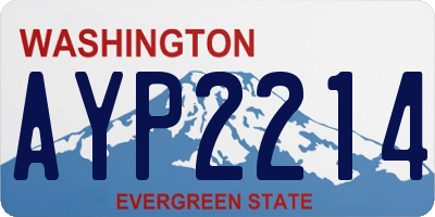 WA license plate AYP2214