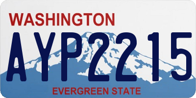 WA license plate AYP2215