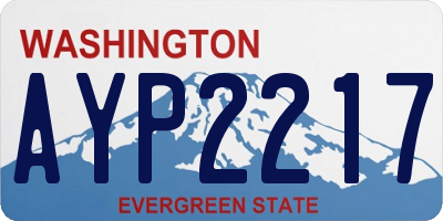 WA license plate AYP2217