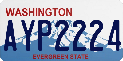 WA license plate AYP2224