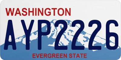 WA license plate AYP2226