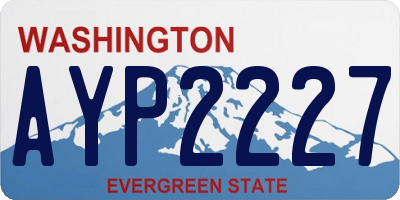 WA license plate AYP2227