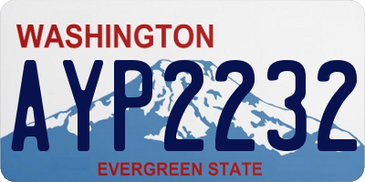 WA license plate AYP2232
