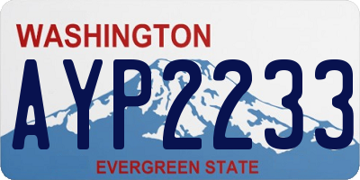 WA license plate AYP2233