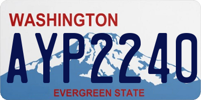 WA license plate AYP2240