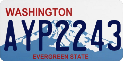WA license plate AYP2243