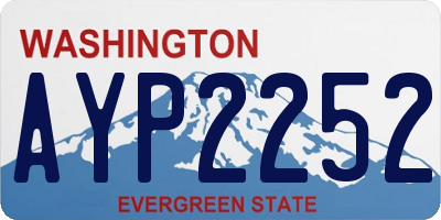 WA license plate AYP2252