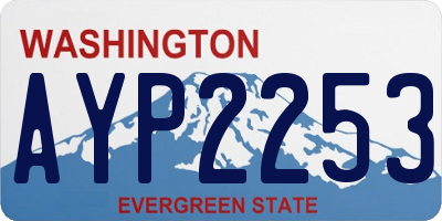 WA license plate AYP2253